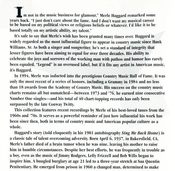 Merle Haggard - 20 Hits (CD) - Image 5