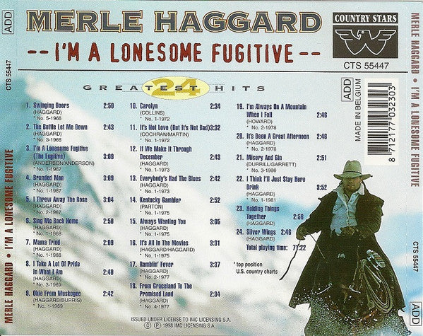 Merle Haggard - I'm A Lonesome Fugitive (CD) - Image 2