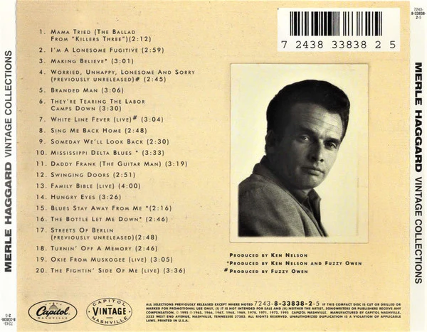 Merle Haggard - Vintage Collections (CD) - Image 2