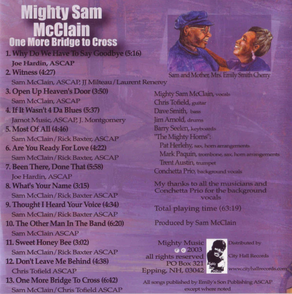 Mighty Sam McClain - One More Bridge To Cross (CD) - Image 4