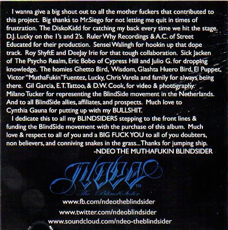 Ndeo The Blindsider - Warning Shots (CD) - Image 5