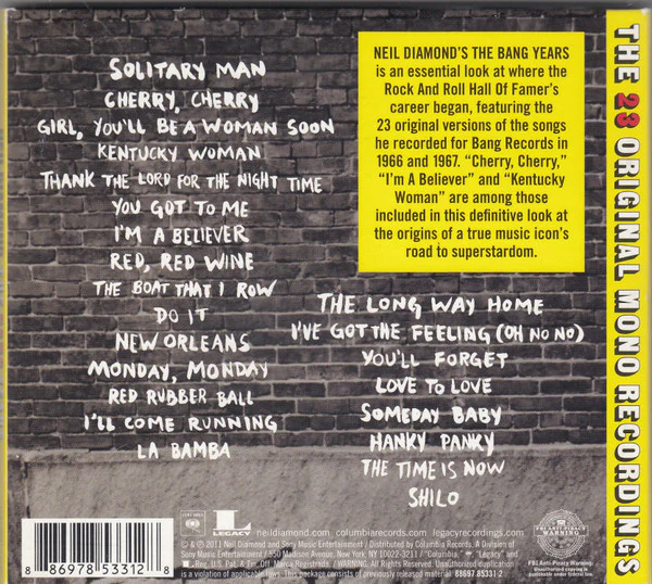 Neil Diamond - The Bang Years 1966-1968 (CD) - Image 2