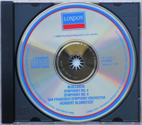 Carl Nielsen - San Francisco Symphony, Herbert Blomstedt - Symphonies 4 & 5 (CD) - Image 3
