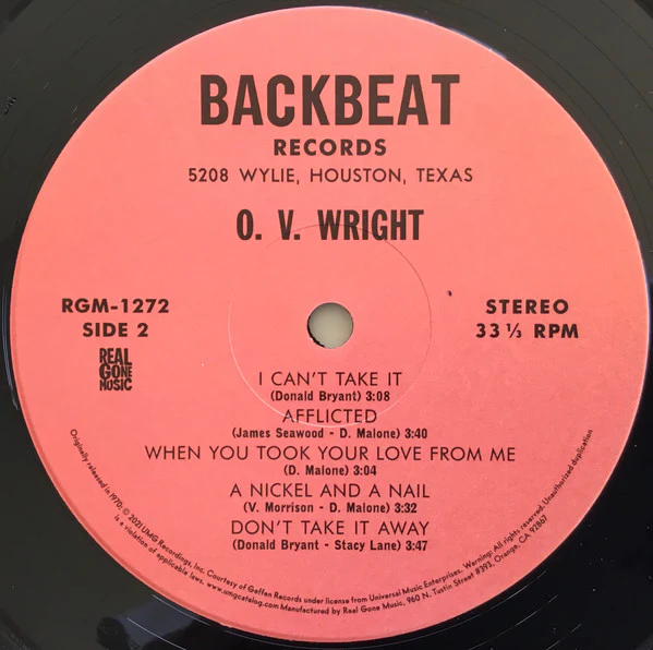 O.V. Wright - A Nickel And A Nail - And - Ace Of Spades (Vinyl) - Image 5