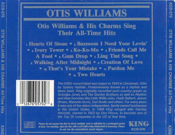 Otis Williams & The Charms - Sing Their All-Time Hits (CD) - Image 2