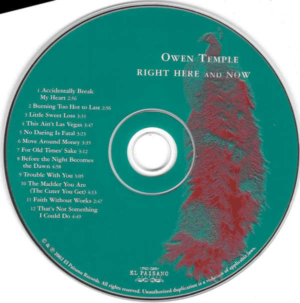 Owen Temple - Right Here And Now (CD) - Image 4