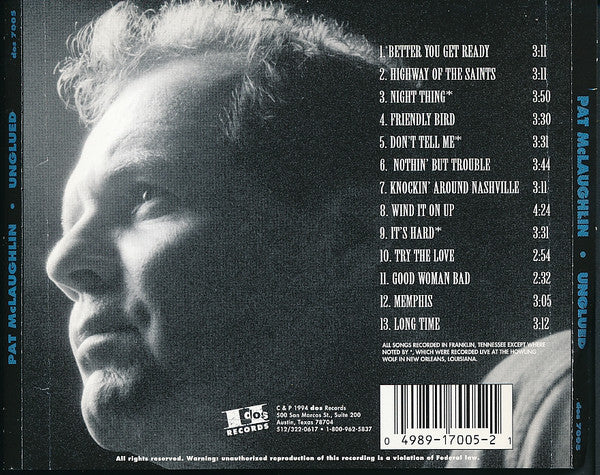 Pat McLaughlin - Unglued (CD) - Image 2