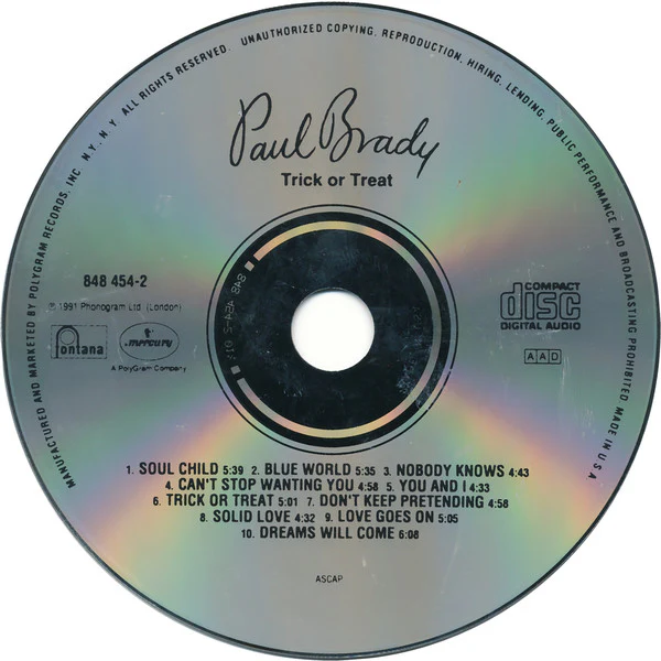 Paul Brady - Trick Or Treat (CD) - Image 3