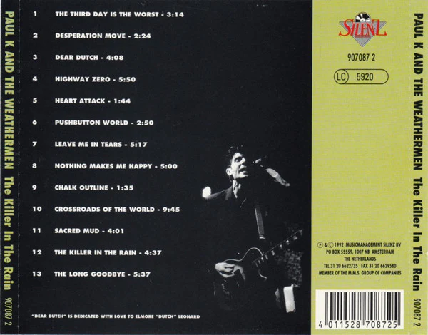 Paul K And The Weathermen* - The Killer In The Rain (CD) - Image 3