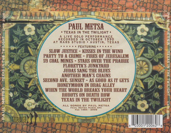 Paul Metsa - Texas In The Twilight (CD) - Image 2