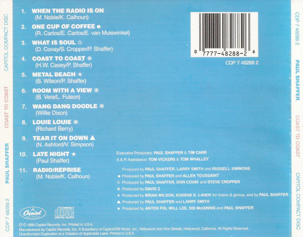 Paul Shaffer - Coast To Coast (CD) - Image 2
