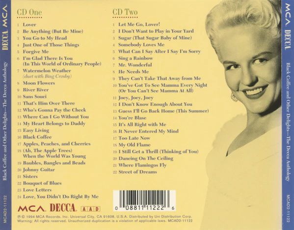 Peggy Lee - Black Coffee And Other Delights - The Decca Anthology (CD) - Image 5