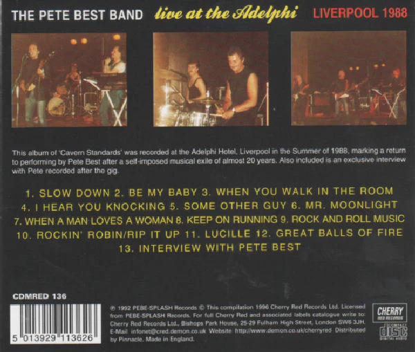 Pete Best Band - Live At The Adelphi Liverpool 1988 (CD) - Image 3
