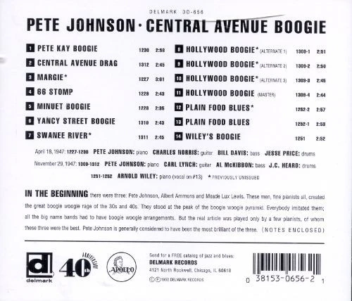 Pete Johnson - Central Avenue Boogie (CD) - Image 2