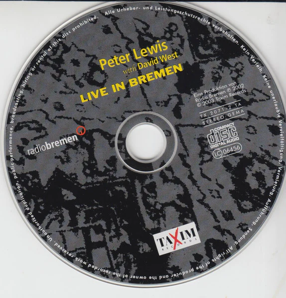 Peter Lewis  - Live In Bremen (CD) - Image 2