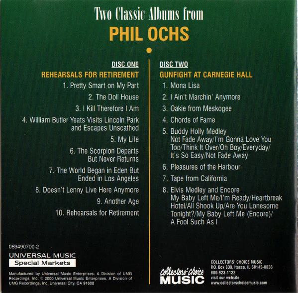 Phil Ochs - Two Classic Albums From Phil Ochs (CD) - Image 2