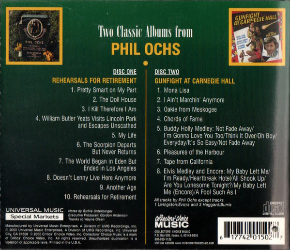 Phil Ochs - Two Classic Albums From Phil Ochs (CD) - Image 3