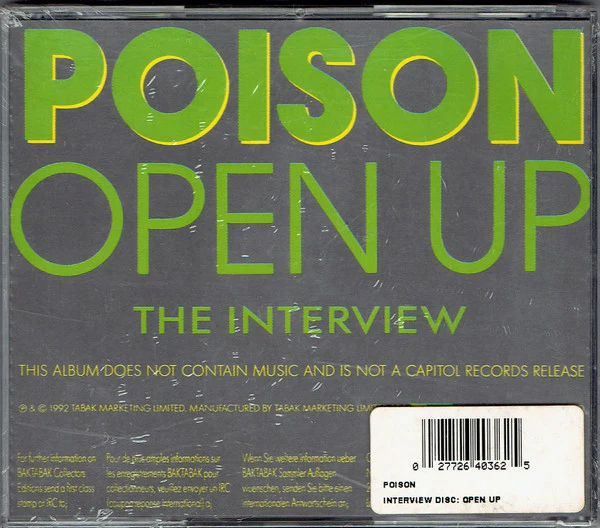 Poison  - Open Up (CD) - Image 2