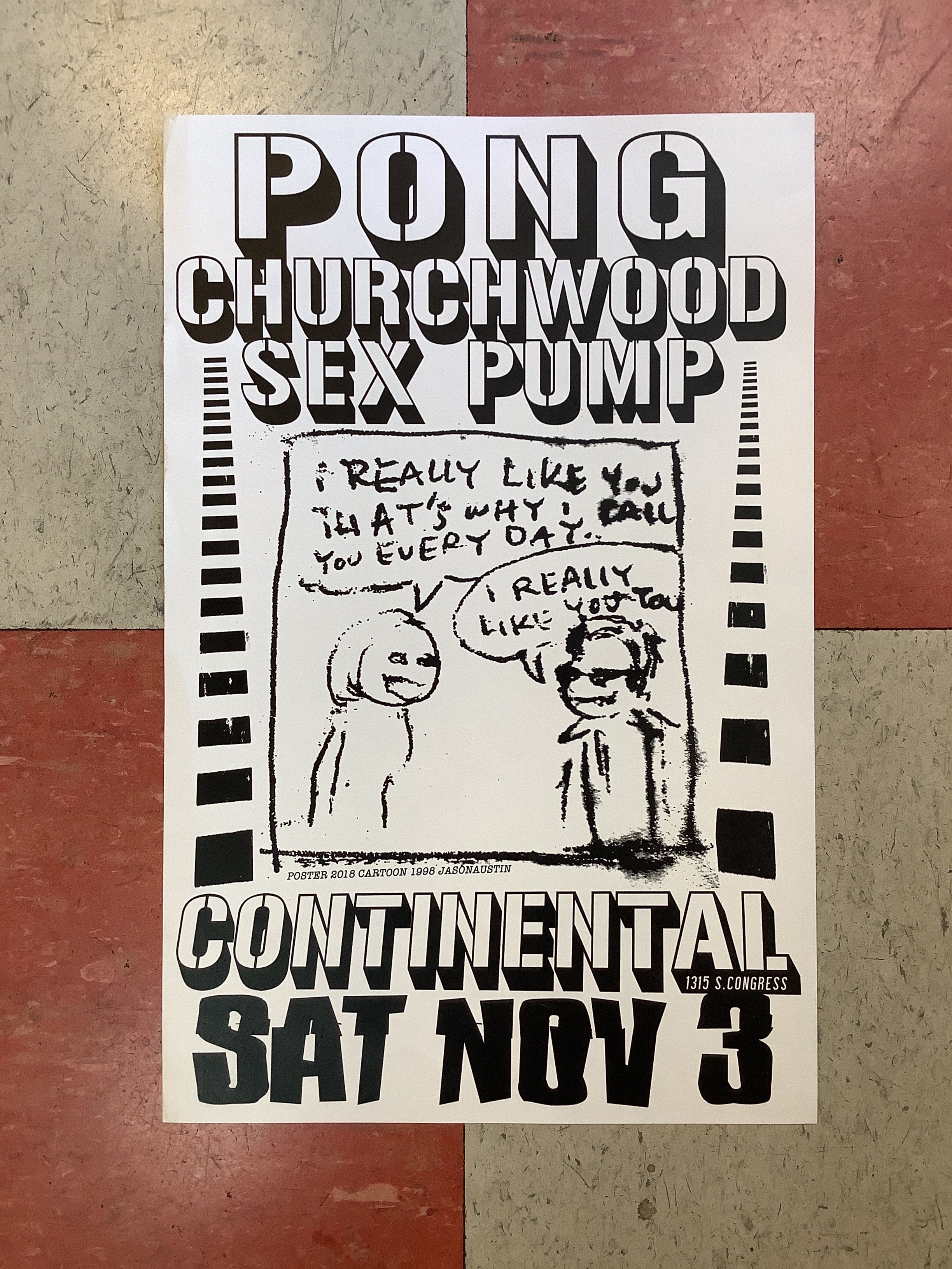 Pong at Continental Club - 2018 (Poster)