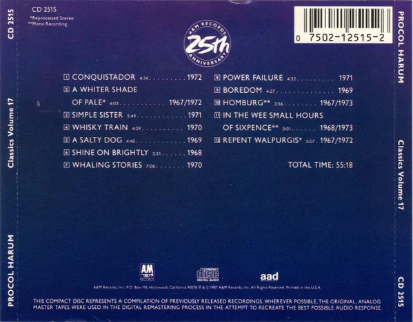Procol Harum - Classics Volume 17 (CD) - Image 2