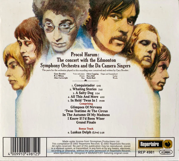 Procol Harum In Concert With The Edmonton Symphony Orchestra - Live (CD) - Image 2