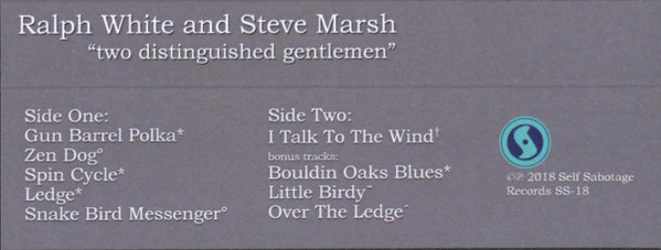 Ralph E. White And Steve Marsh  - "two distinguished gentlemen" (Cassette) - Image 5
