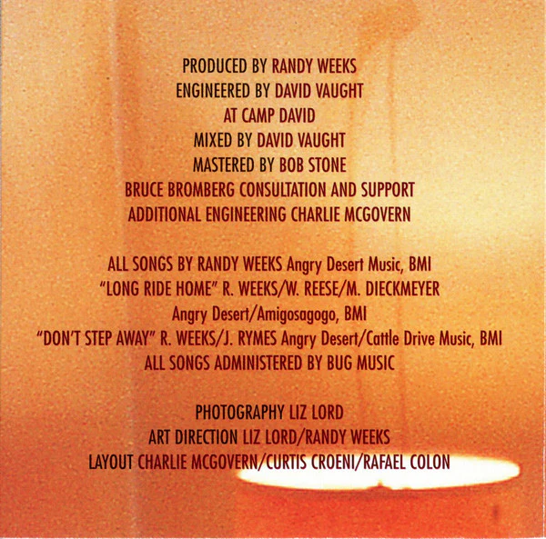 Randy Weeks - Madeline (CD) - Image 2