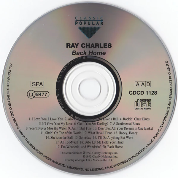 Ray Charles - Back Home (CD) - Image 3