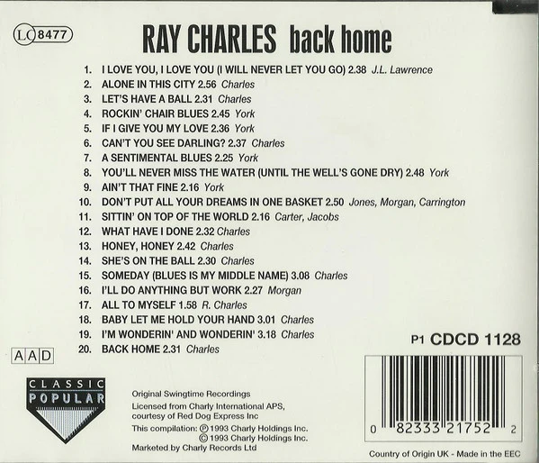 Ray Charles - Back Home (CD) - Image 4