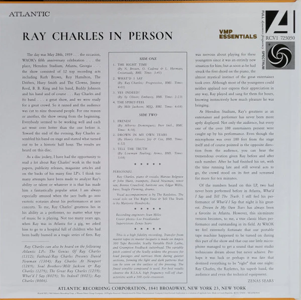 Ray Charles - Ray Charles In Person (Vinyl) - Image 4