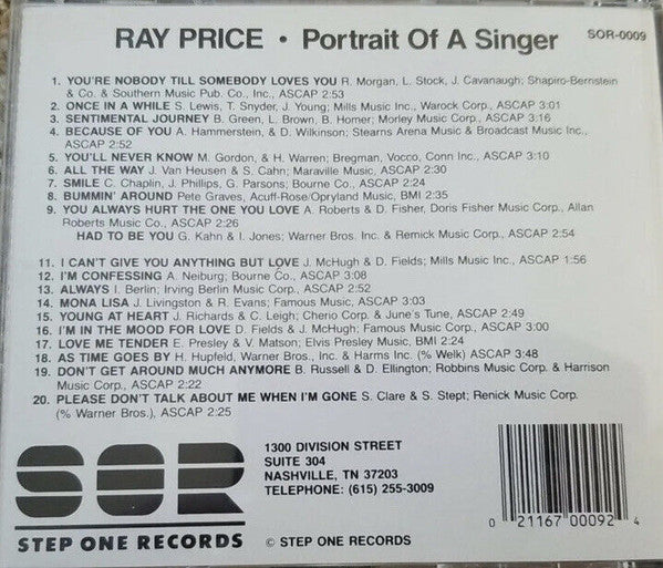 Ray Price - Portrait Of A Singer (CD) - Image 3