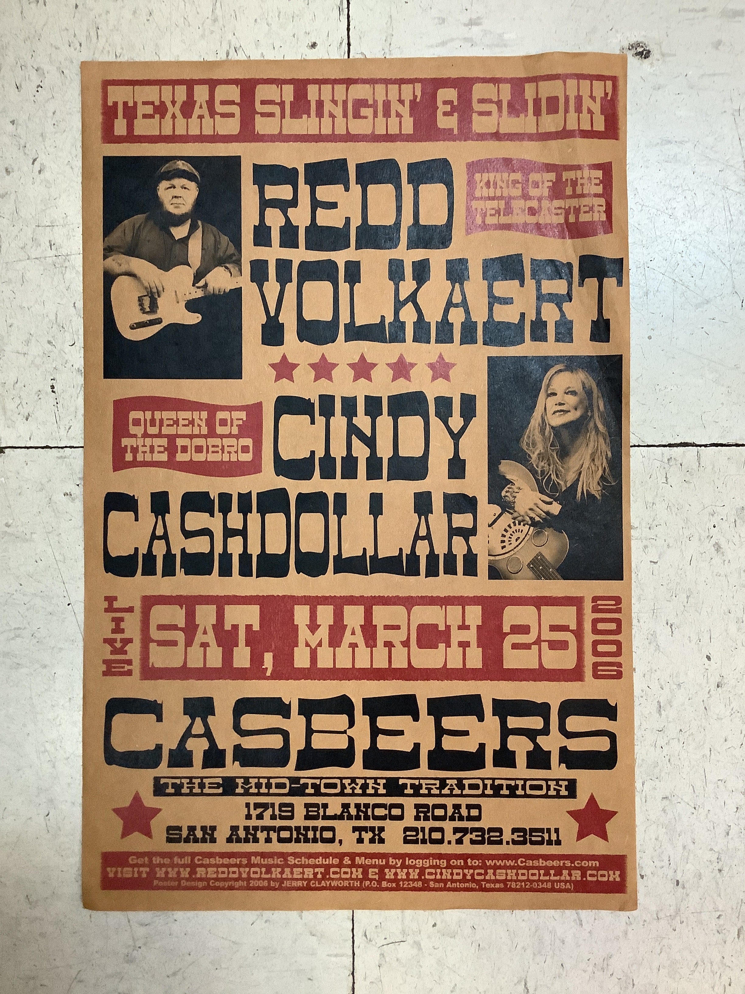 Redd Volkaert and Cindy Cashdollar at Casbeers - 2006 (Poster)