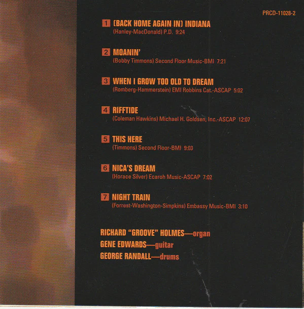 Richard "Groove" Holmes - On Basie's Bandstand (CD) - Image 2
