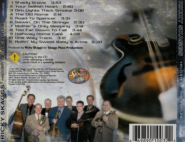 Ricky Skaggs And Kentucky Thunder* - History Of The Future (CD) - Image 2