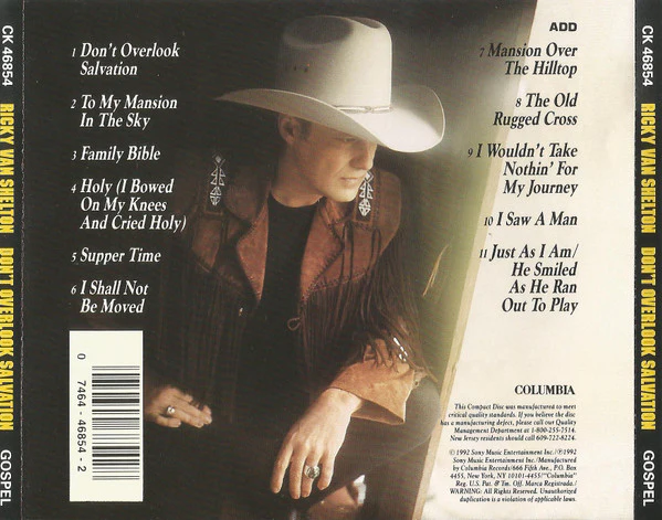 Ricky Van Shelton - Don't Overlook Salvation (CD, Album) - Image 2