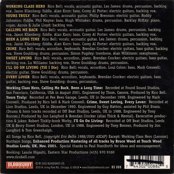 Rico Bell - Been A Long Time (CD) - Image 2