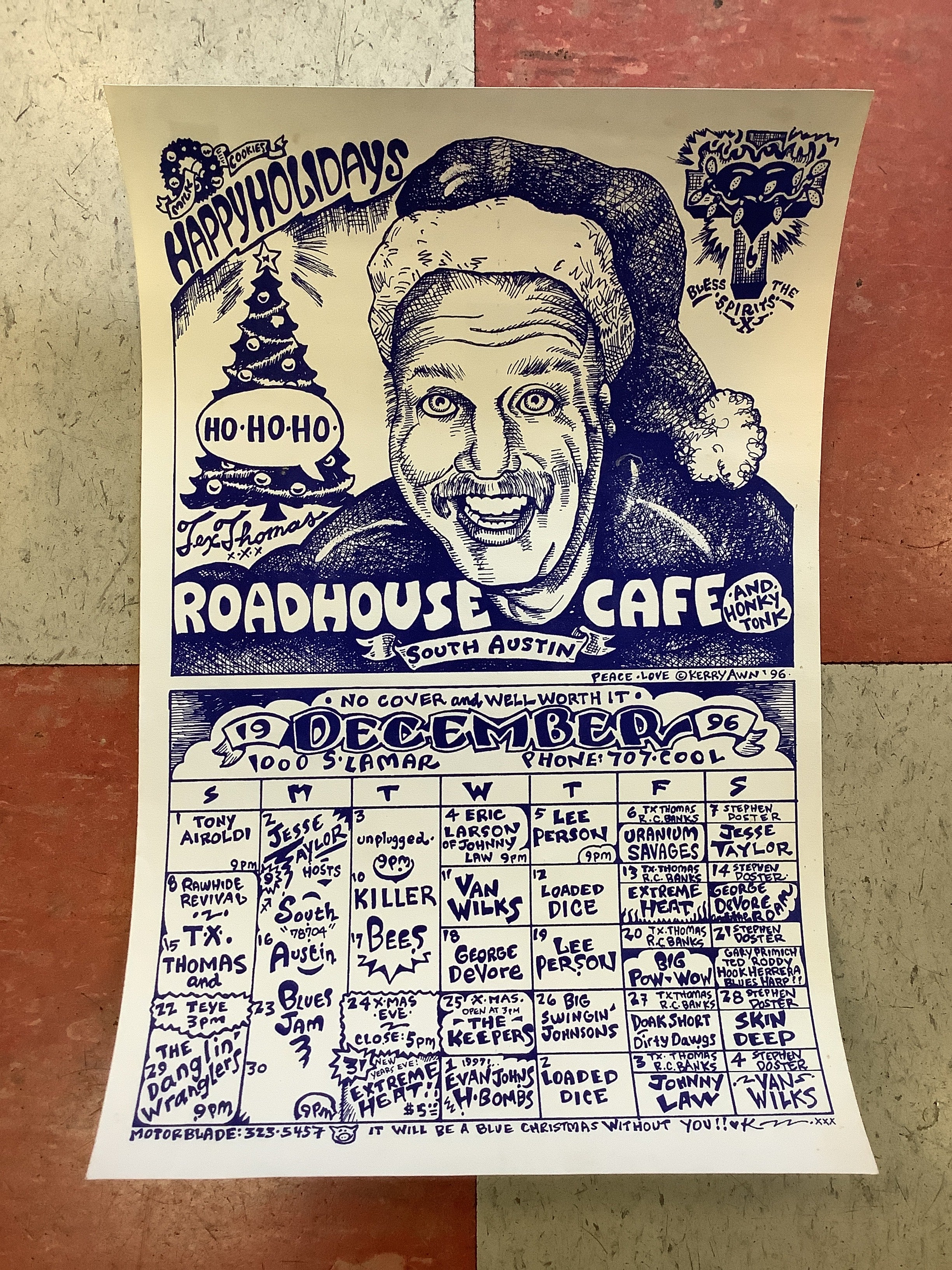 Roadhouse Cafe South Austin December Calendar - 1996 (Poster)