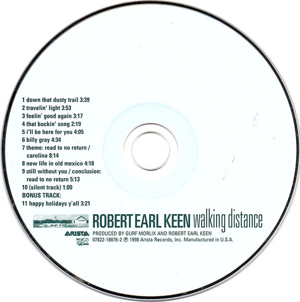 Robert Earl Keen - Walking Distance (CD) - Image 3