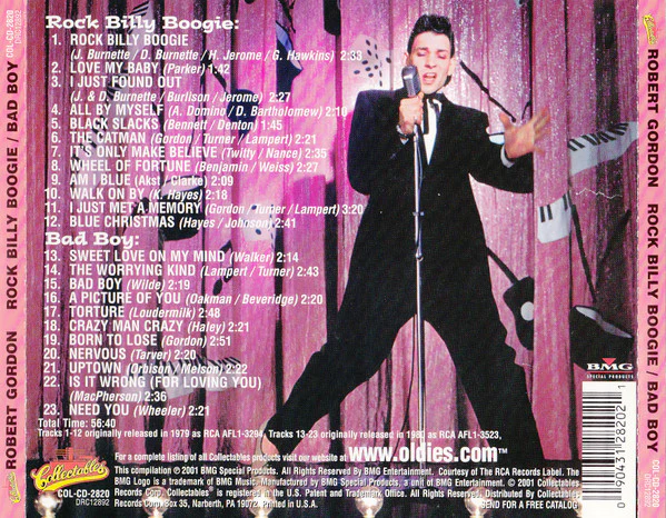 Robert Gordon  - Rock Billy Boogie / Bad Boy (CD) - Image 3