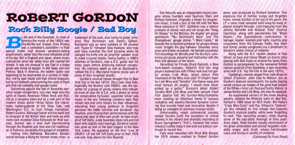 Robert Gordon  - Rock Billy Boogie / Bad Boy (CD) - Image 5