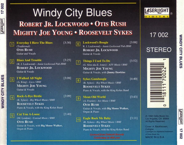 Robert Lockwood Jr., Otis Rush, Mighty Joe Young, Roosevelt Sykes - Windy City Blues (CD) - Image 2