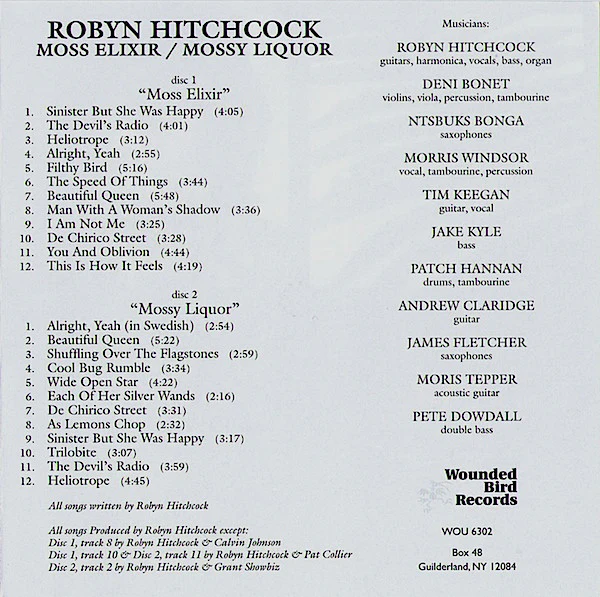 Robyn Hitchcock - Moss Elixir / Mossy Liquor (CD) - Image 3