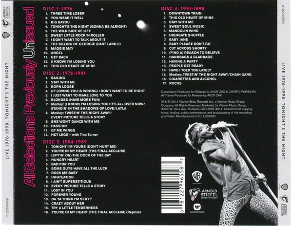 Rod Stewart - Live 1976 - 1998: Tonight's The Night (CD) - Image 2