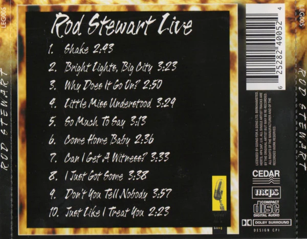 Rod Stewart - Rod Stewart Live (CD) - Image 2