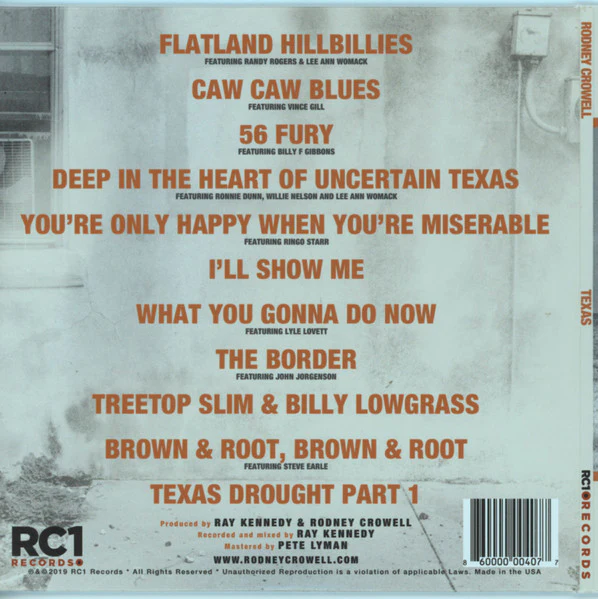 Rodney Crowell - Texas (CD) - Image 2