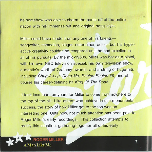 Roger Miller - A Man Like Me (CD) - Image 4