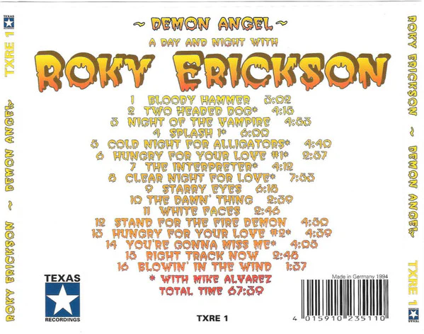 Roky Erickson - Demon Angel : A Day And Night With Roky Erickson (CD) - Image 2
