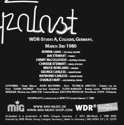 Ronnie Lane Band - Live At Rockpalast 1980 (CD) - Image 3