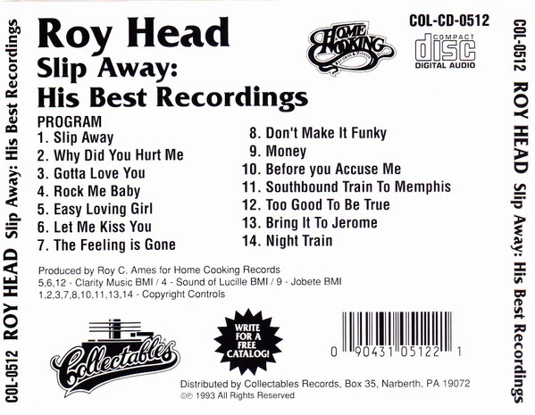 Roy Head - Slip Away: His Best Recordings (CD) - Image 2