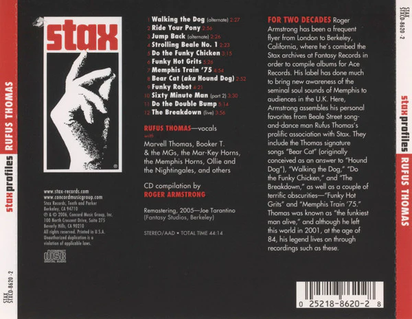 Rufus Thomas - Stax Profiles (CD) - Image 2